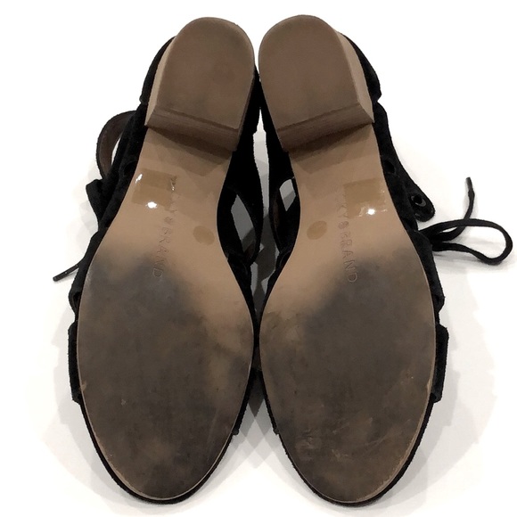 Lucky Brand Genevie Black Suede Cage Heel Sandal - Picture 5 of 8
